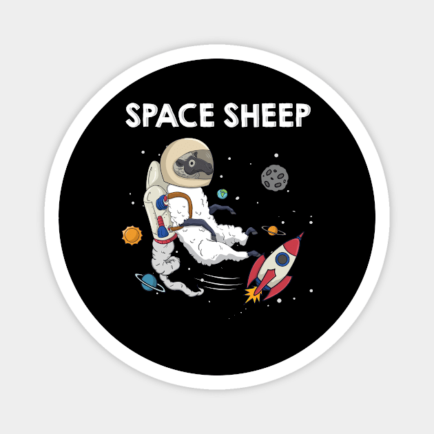 Space Sheep Awesome Astronaut Galaxy Explorer Magnet by theperfectpresents